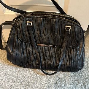 Large Coach textured black purse in amazing condition.